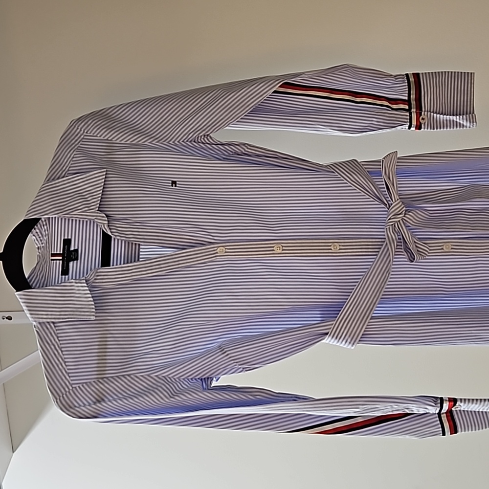 Tommy Hilfiger blue and white Shirt Dress